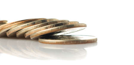Stack of money isolated on white