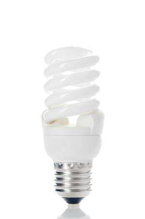 Energy saving bulb. Isolated over white.