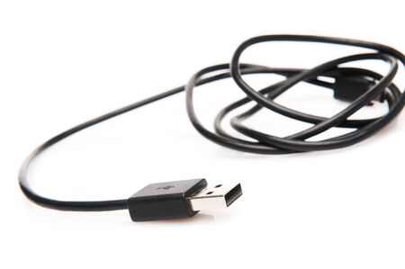 Usb cable isolated over white