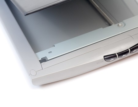 Scanner isolated over whiteの写真素材