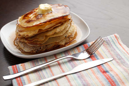 Homemade pancakesの写真素材