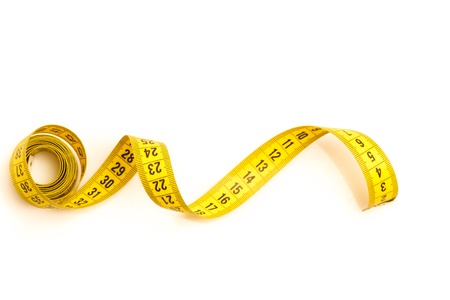 Measure tape. Isolated over white.