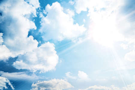 Heaven sky with sunの写真素材