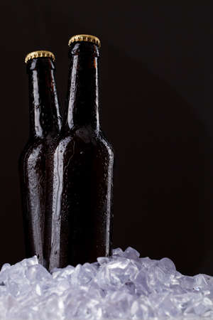 Two bottles of beerの写真素材