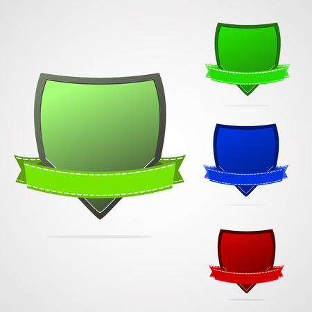 Shield with ribbonのイラスト素材