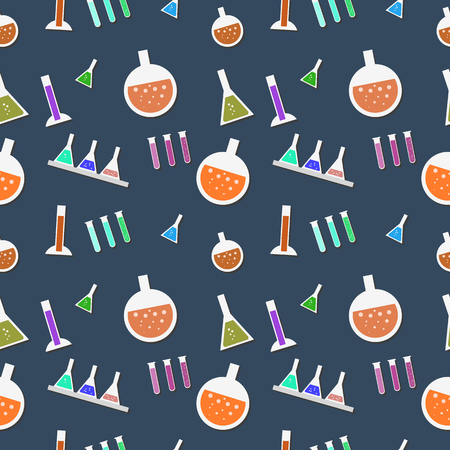 Seamless lab pattern in vectorのイラスト素材