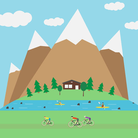 Outdoor sportsのイラスト素材