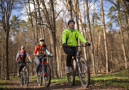 Active family biking