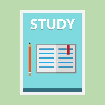 Flat design vector illustration concepts of education. Poster or cover templateのイラスト素材