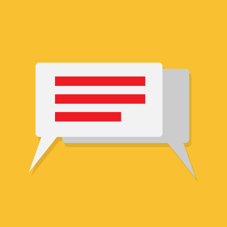 Speech bubbles. Flat vector illustration. Minimalism styleのイラスト素材