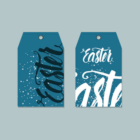 Set of Easter tags. Vector labels design.のイラスト素材