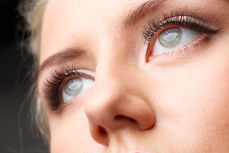 Female eye with long eyelashes. Beauty concept.の写真素材