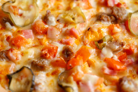 Fresh Pizza closeupの写真素材