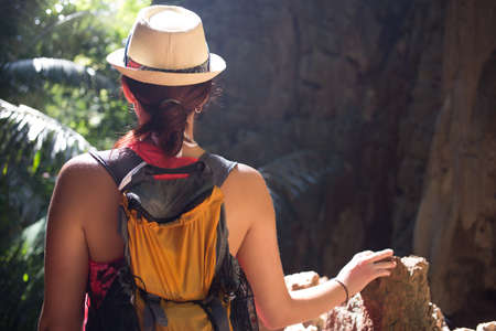 Photo of brunette in hatの写真素材