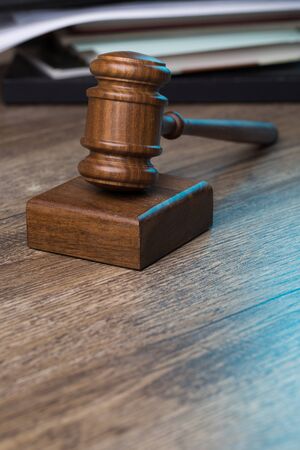 Hammer of judge background documentsの写真素材