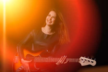 Singer in light of soffitsの写真素材