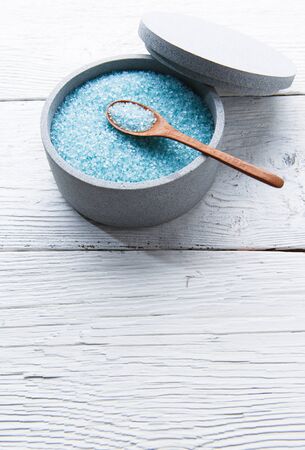 Salt for bath in jarの写真素材