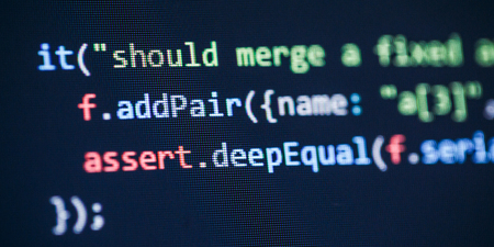 Software developer programming codeの写真素材