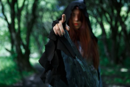 Image of forest with witchの写真素材