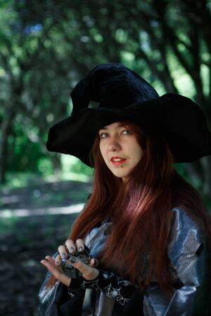 Image of witch in hat