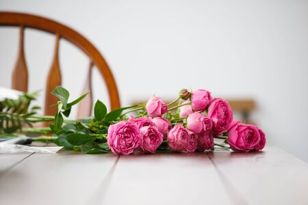 Photo of bouquet of pink peonyの写真素材