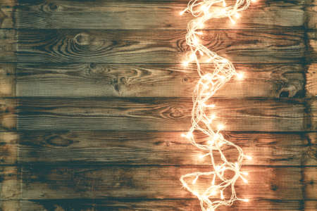 New Year festoon on floorの写真素材