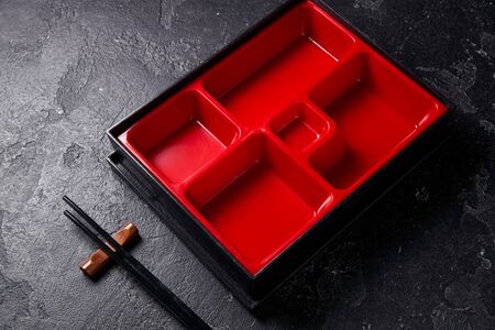 Empty asian bento food box