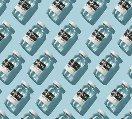 Vaccine COVID 19 seamless photo patternの写真素材