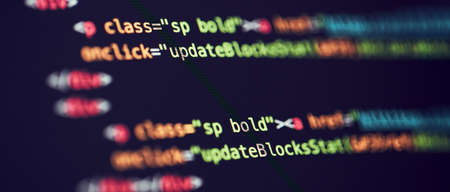 Programming code abstract background of software developer.の写真素材