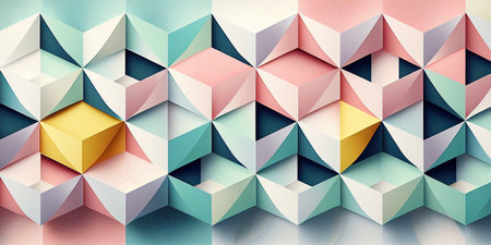 Abstract geometric background in pastel colorsの素材