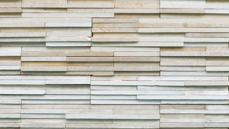 Pattern of White Modern stone Brick Wall Surfacedの写真素材