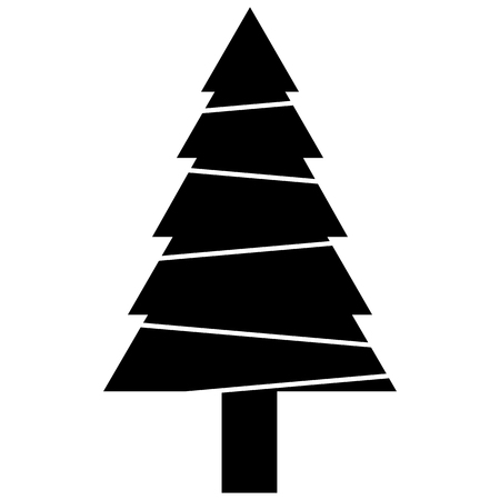 Black christmas tree vectorのイラスト素材