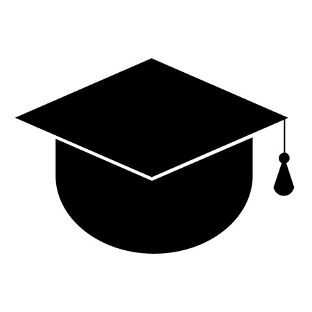 Black Graduation Cap iconのイラスト素材