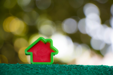 Small house on handの写真素材