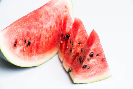 Watermelon on white backgroundの写真素材
