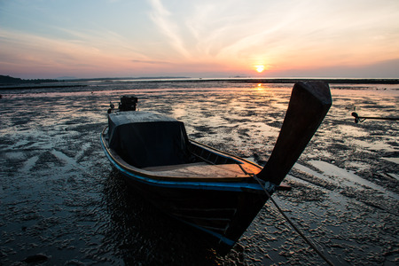 Fishing boat on the seaの写真素材