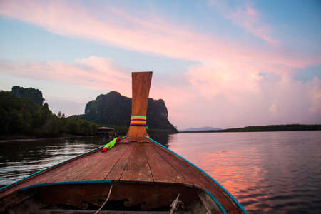 Fishing boat on the seaの写真素材