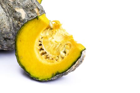 Pumpkin fruit on white backgroundの写真素材