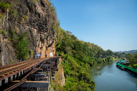 Death railway in Kanchanaburi Thailandのeditorial素材