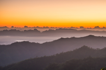 Sunrise at mountainの写真素材
