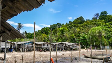 Moken people in Moken Village Ko Lao Island Ranong Province Thailandのeditorial素材