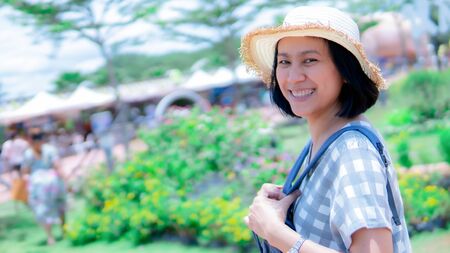 Portrait of beautiful women smilingの写真素材