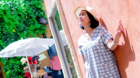 Portrait of beautiful women smilingの写真素材