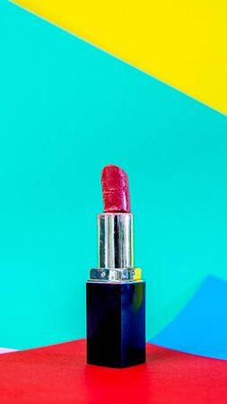 Lipstick on paper colorの写真素材