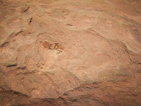 Red natural sandstone wall texture backgroundの写真素材