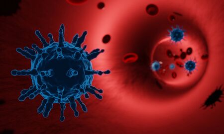 Coronavirus disease COVID-19 infection medical illustration.