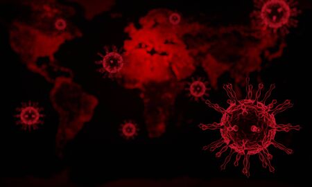 Coronavirus disease COVID-19 infection medical illustration.