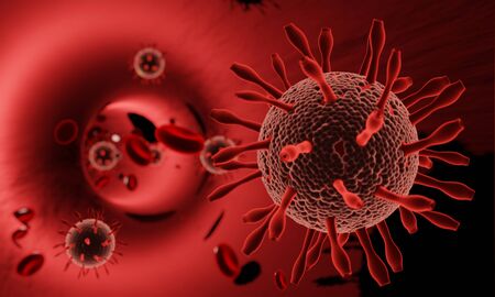 Coronavirus disease COVID-19 infection medical illustration.
