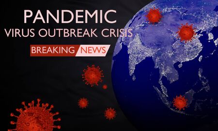 Coronavirus disease COVID-19 infection medical illustration.の写真素材