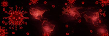 Coronavirus disease COVID-19 infection medical illustration. pathogen respiratory influenza covid...